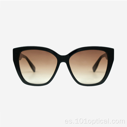 Gafas de sol de acetato con montura completa Cat Eye para mujer